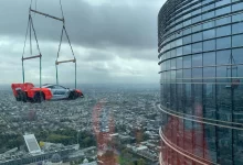 Adrian Portelli McLaren Senna GTR Lifted By Crane