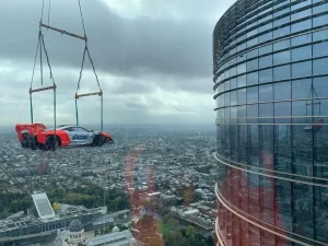 Adrian Portelli McLaren Senna GTR Lifted By Crane